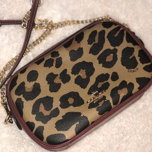 Cheetah print coach purse